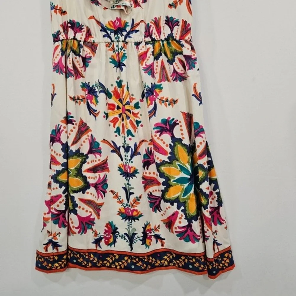 ECI New York Tropical Mini Dress V Neck Resort Vacation Size 2 - Picture 3 of 15